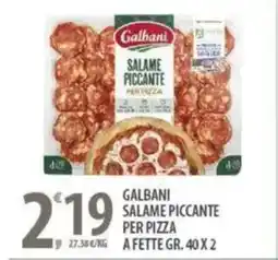 Sisa Galbani salame piccante per pizza a fette offerta