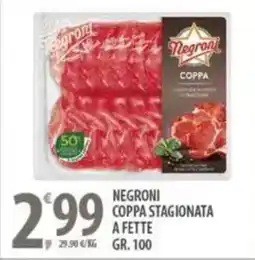 Sisa Negroni coppa stagionata a fette offerta