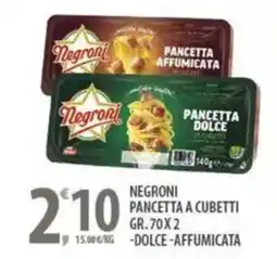 Sisa Negroni pancetta a cubetti offerta