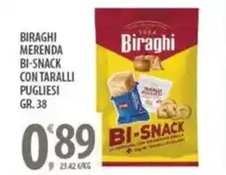 Sisa Biraghi merenda bi-snack con taralli pugliesi offerta