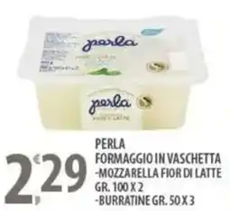 Sisa Perla formaggio in vaschetta -mozzarella fior di latte offerta