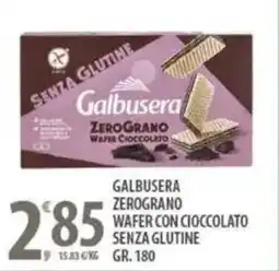 Sisa Galbusera zerograno wafer con cioccolato senza glutine offerta