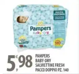 Sisa Pampers baby-dry salviettine fresh pacco doppio offerta