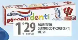 Sisa Aquafresh dentifricio piccoli denti offerta