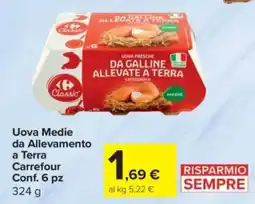 Carrefour Express Uova Medie da Allevamento a Terra Carrefour offerta