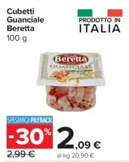 Carrefour Express Cubetti Guanciale Beretta offerta