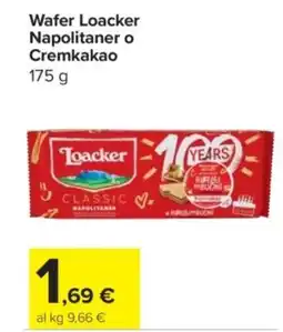 Carrefour Express Wafer Loacker Napolitaner o Cremkakao offerta
