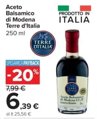 Carrefour Express Aceto Balsamico di Modena Terre d'Italia offerta
