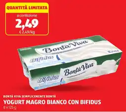 ALDI Yogurt magro bianco con BIFIDUS offerta