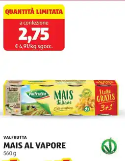 ALDI Valfrutta mais al vapore offerta