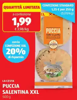 ALDI La cesta puccia salentina XXL offerta