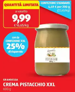 ALDI Grandessa crema pistacchio XXL offerta