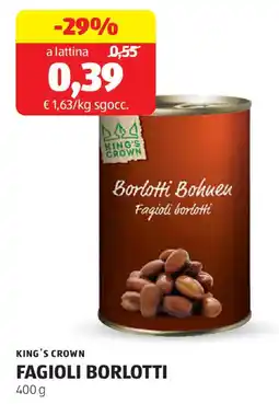 ALDI King's crown fagioli borlotti offerta