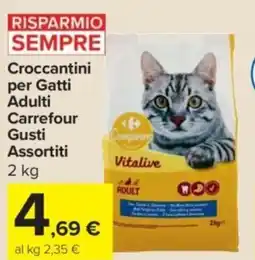 Carrefour Express Croccantini per Gatti Adulti Carrefour Gusti Assortiti offerta
