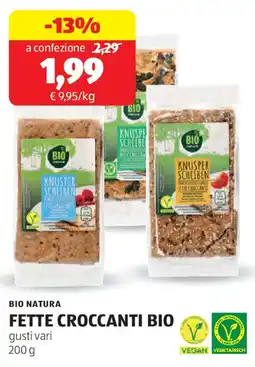 ALDI Bio natura fette croccanti bio offerta