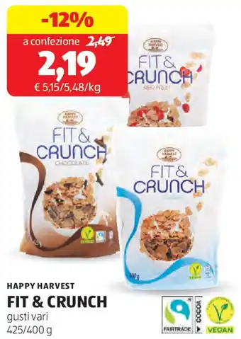 ALDI Happy harvest fit & crunch offerta
