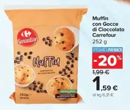 Carrefour Express Muffin con Gocce di Cioccolato Carrefour offerta