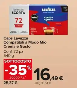 Eurospin Caps Lavazza Compatibili a Modo Mio Crema e Gusto offerta
