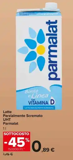 Eurospin Latte Parzialmente Scremato UHT Parmalat offerta