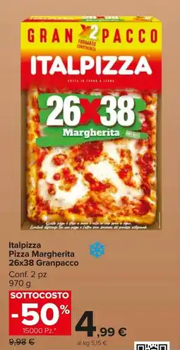 Eurospin Italpizza Pizza Margherita 26x38 Granpacco offerta