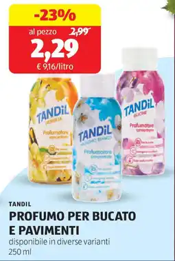 ALDI Tandil profumo per bucato e pavimenti offerta