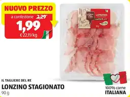 ALDI Il tagliere del re lonzino stagionato offerta