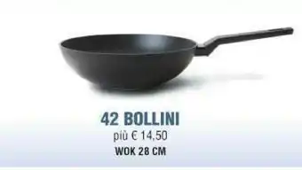 42 bollini più wok 28 cm