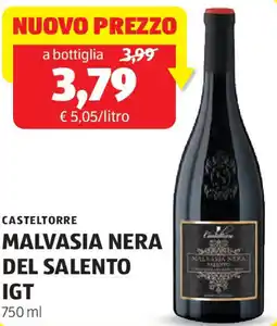 ALDI Casteltorre malvasia nera del salento IGT offerta