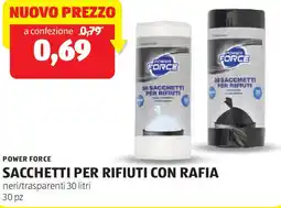 ALDI Power force sacchetti per rifiuti con rafia offerta