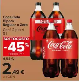 Carrefour Market Coca Cola Bipack Regular o Zero offerta