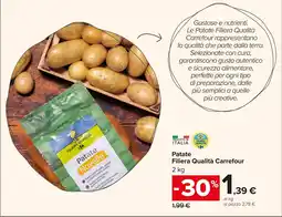 Carrefour Market Patate Filiera Qualità Carrefour offerta