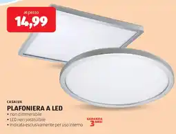 ALDI Casalux plafoniera a LED offerta