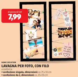 ALDI Home creation lavagna per foto, con filo offerta