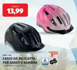 ALDI RIDE + GO Casco da bicicletta per adulti e bambini offerta
