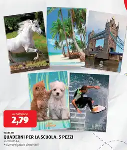 ALDI BLASETTI Quaderni per la scuola, 5 pezzi offerta