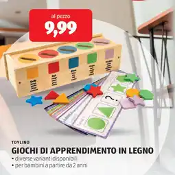 ALDI TOYLINO Giochi di apprendimento in legno offerta