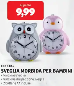 ALDI LILY & DAN Sveglia morbida per bambini offerta
