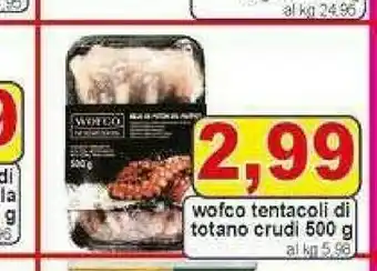 Wofco tentacoli di totano crudi