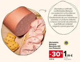 Carrefour Market Mortadella Bologna Bonomia IGP con Pistacchi offerta