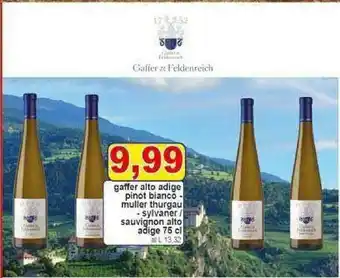 Pewex Gaffer alto adige pinot bianco muller thurgau offerta