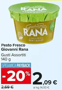 Carrefour Market Pesto Fresco Giovanni Rana Gusti Assortiti offerta