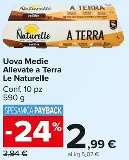 Carrefour Market Uova Medie Allevate a Terra Le Naturelle offerta