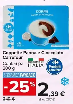 Carrefour Market Coppette Panna e Cioccolato Carrefour offerta