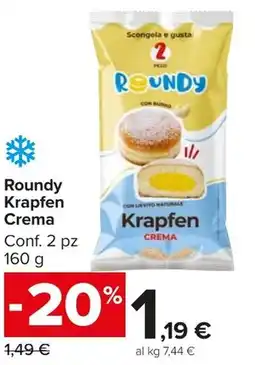 Carrefour Market Roundy Krapfen Crema offerta
