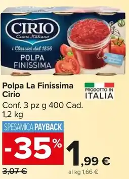 Carrefour Market Polpa La Finissima Cirio offerta