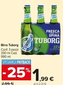 Carrefour Market Birra Tuborg offerta