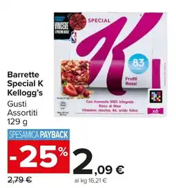 Carrefour Market Barrette Special K Kellogg's offerta