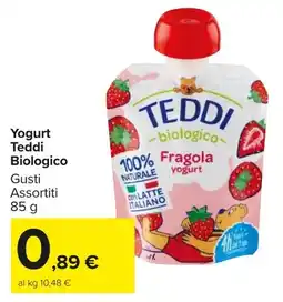 Carrefour Market Yogurt Teddi Biologico Gusti Assortiti offerta