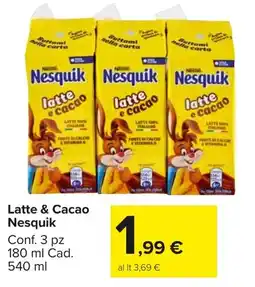 Carrefour Market Latte & Cacao Nesquik offerta