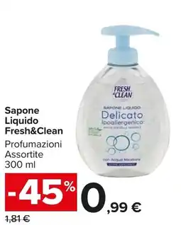 Carrefour Market Sapone Liquido Fresh&Clean offerta